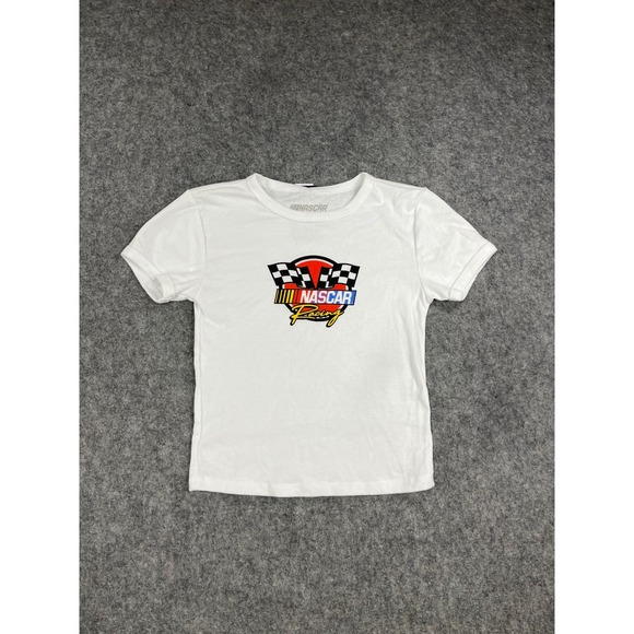 Nascar Other - NASCAR Racing T-Shirt Size S‎ Kids White Checkered Flag Short Sleeve Top
